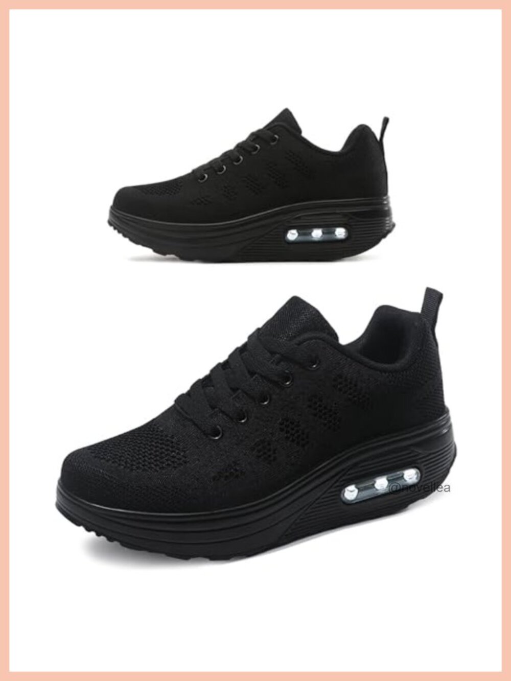 Platform Sneakers Air Cushion Walking Shoes Lightweight Ventilate Supportive